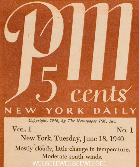 PM Daily, newspaper, 1940